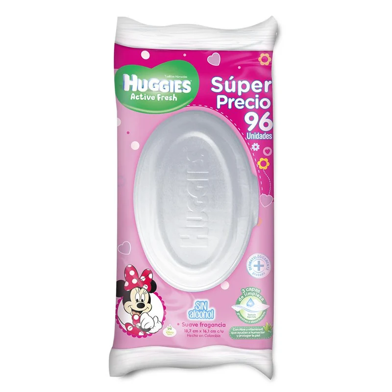 toallitas humedas 96 huggies active fresh ninas