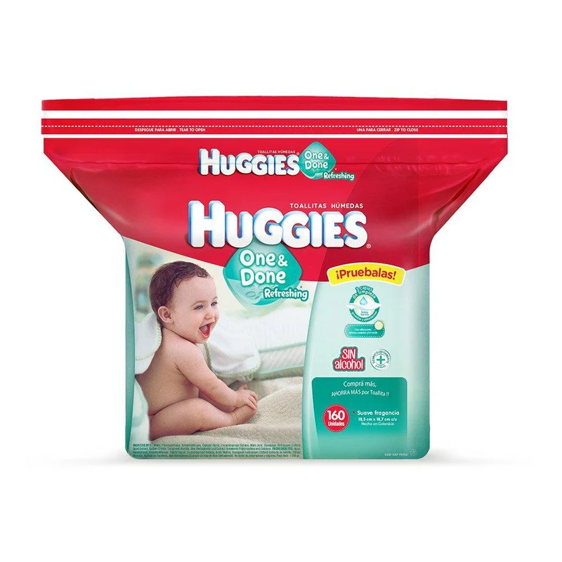 toallitas humedas 160 huggies oneydone unisex