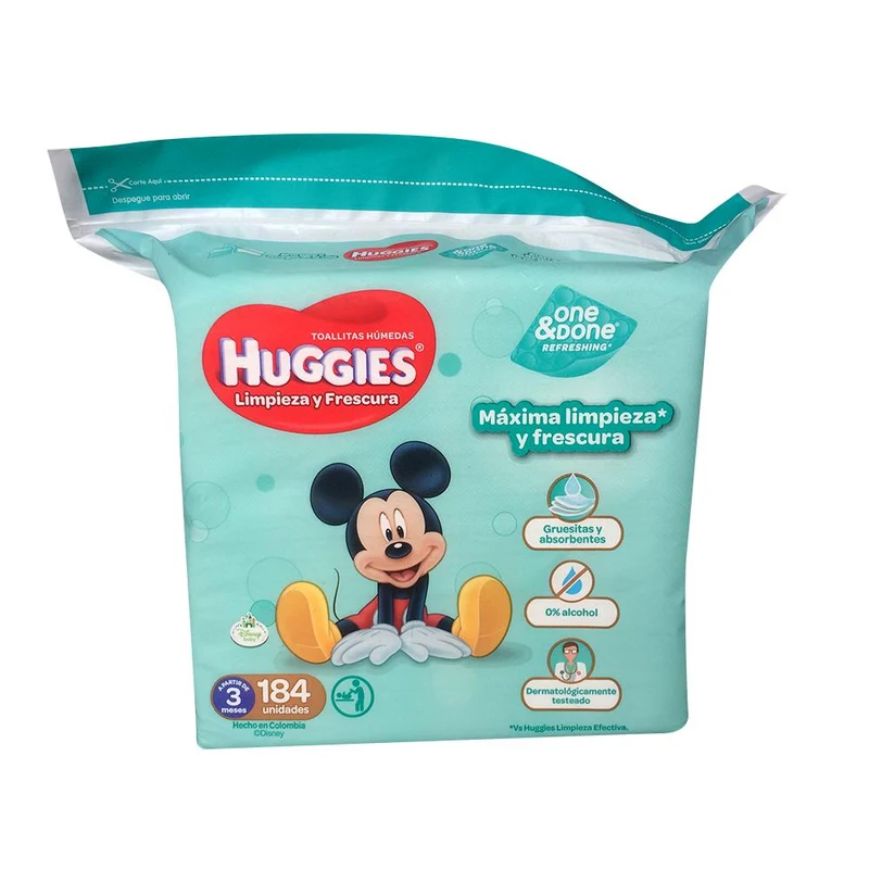 toallitas humedas 184 huggies oneydone unisex