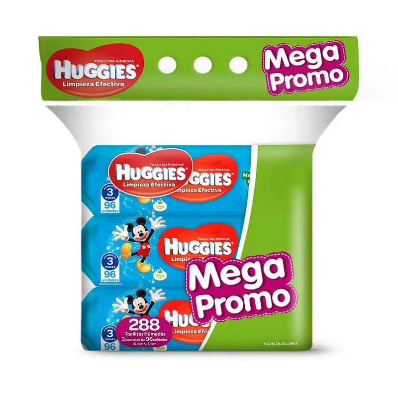 toallitas humedas 288 huggies active fresh mickey