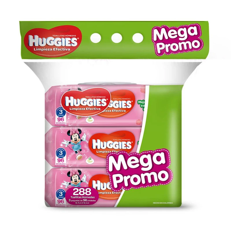toallitas humedas 288 huggies active fresh minnie