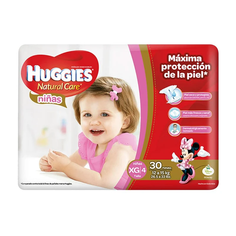 etapa 4 30 panales huggies natural care ninas