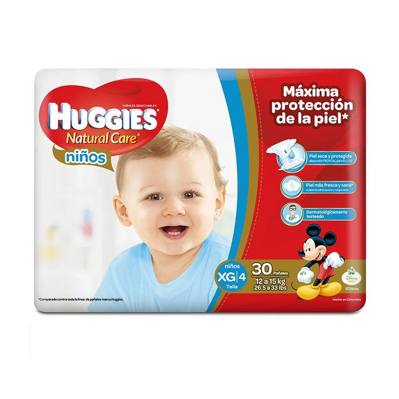 etapa 4 30 panales huggies natural care ninos