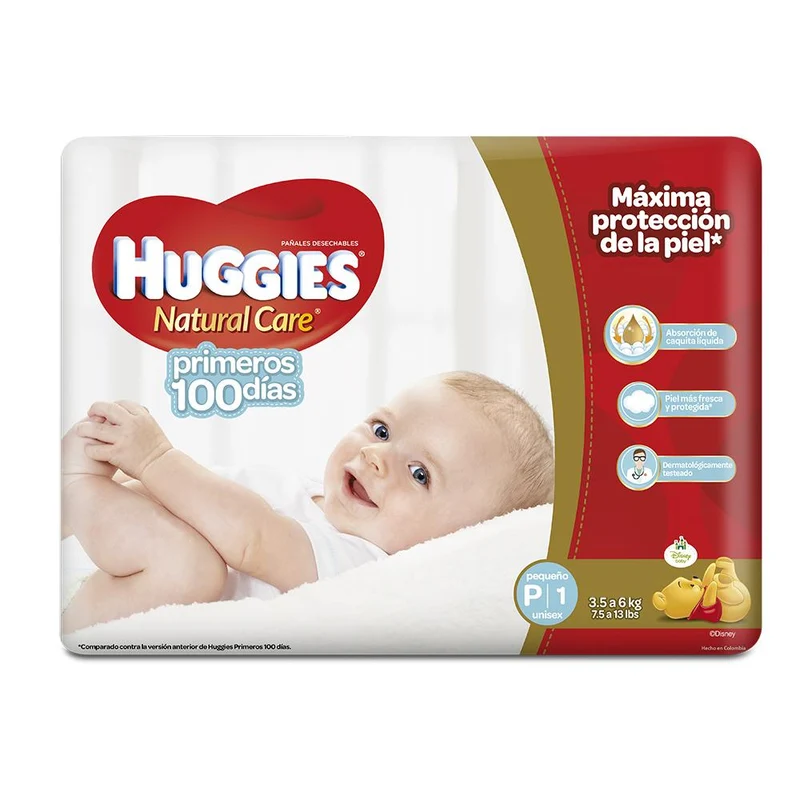 etapa 1 50 panales huggies natural care primeros 100 dias pequeno unisex