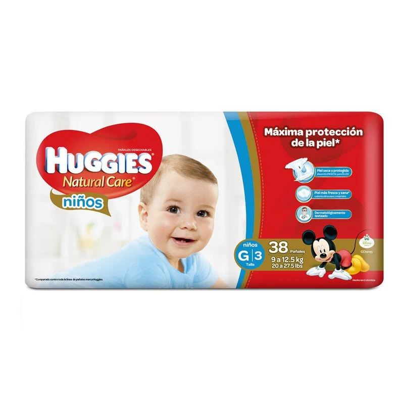 etapa 3 38 panales huggies natural care ninos