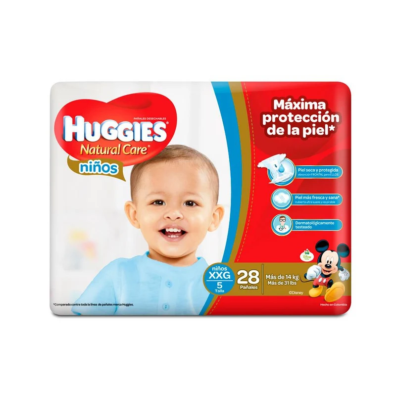 etapa 5 28 panales huggies natural care ninos