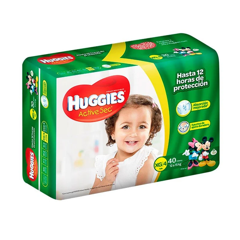 etapa 4 40 panales huggies active sec unisex