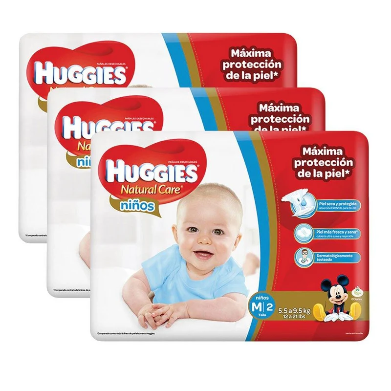 etapa 2 120 panales huggies natural care ninos