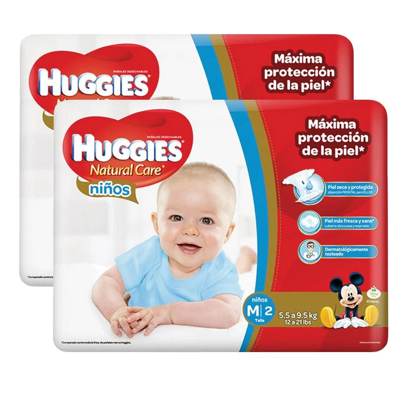 etapa 2 80 panales huggies natural care ninos