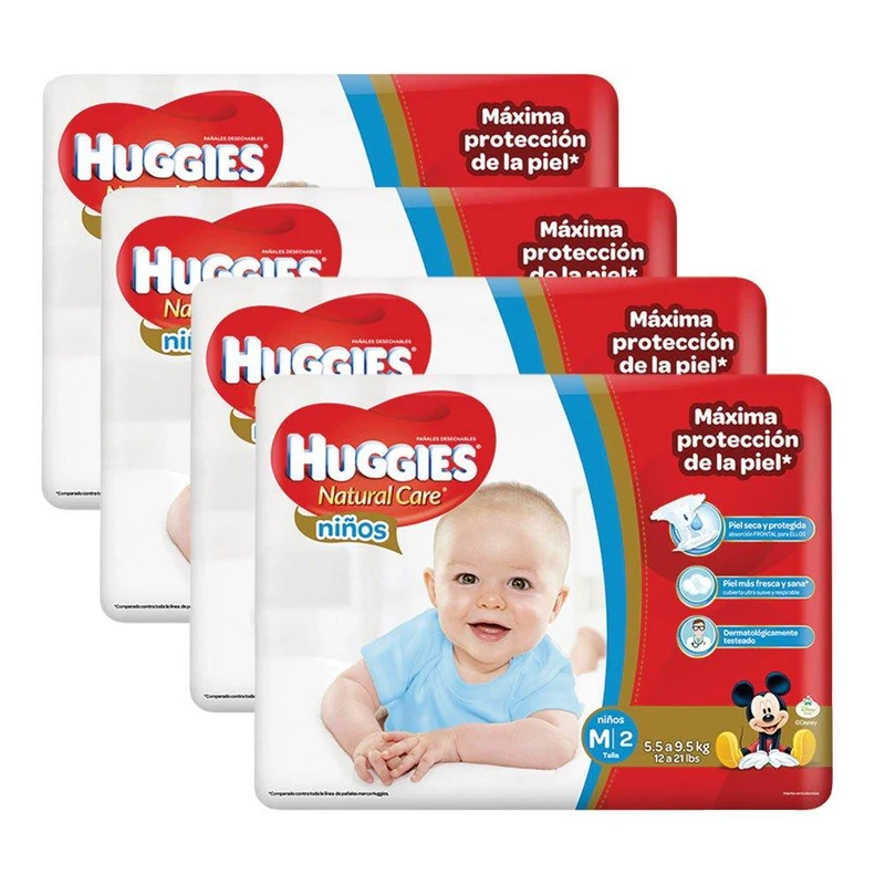 etapa 2 160 panales huggies natural care ninos