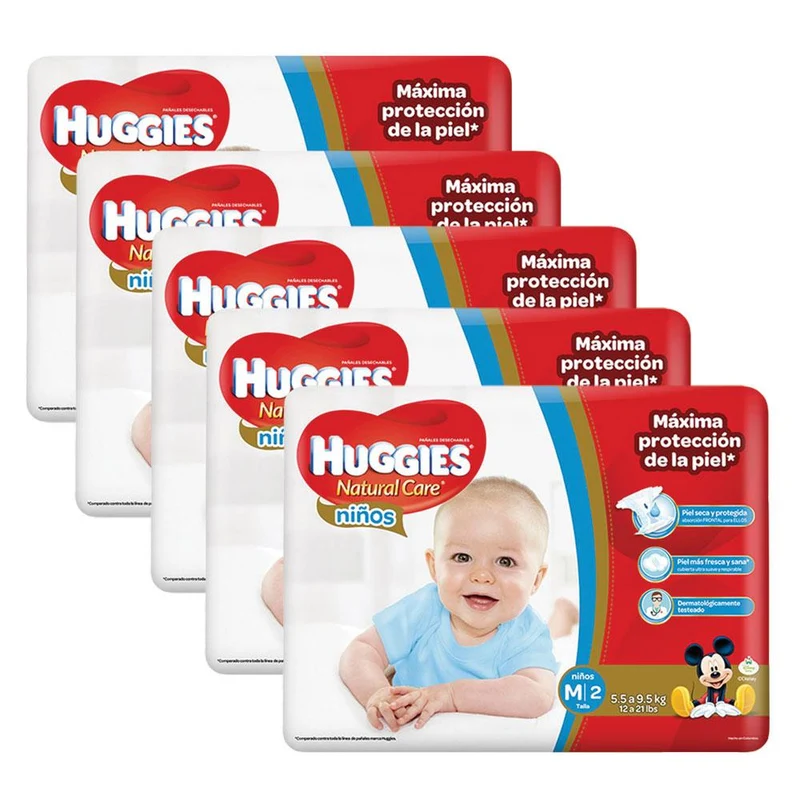 etapa 2 200 panales huggies natural care ninos