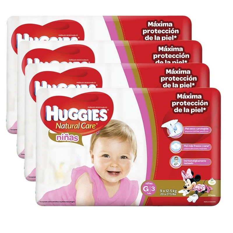 etapa 3 152 panales huggies natural care ninas