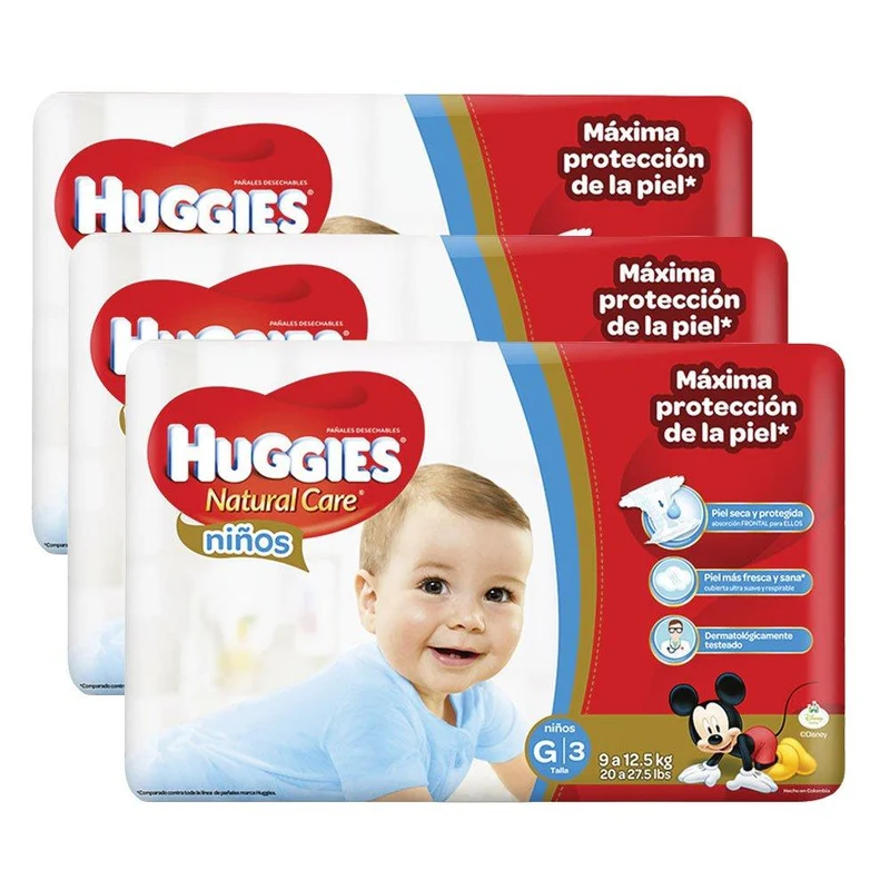 etapa 3 114 panales huggies natural care ninos