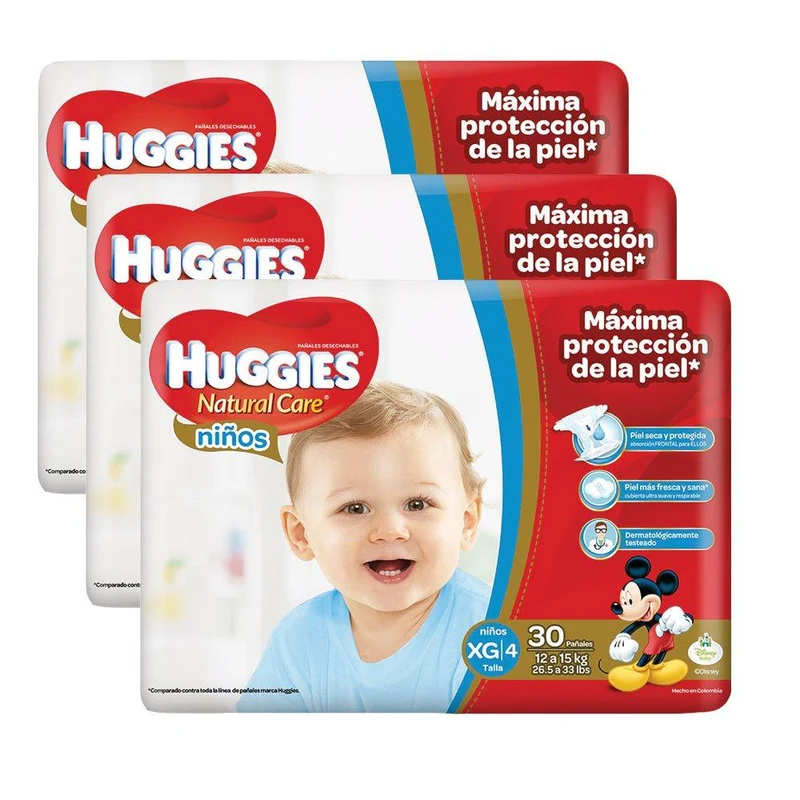etapa 4 90 panales huggies natural care ninos