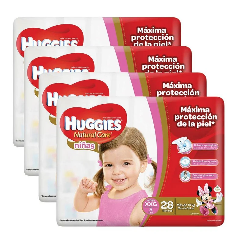 etapa 5 112 panales huggies natural care ninas
