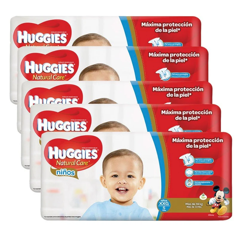 etapa 5 140 panales huggies natural care ninos
