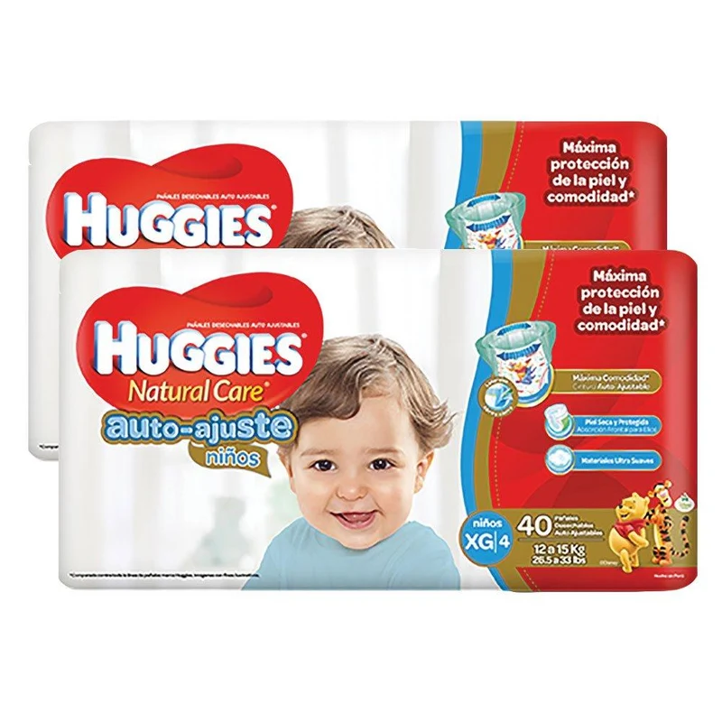 etapa 4 80 panales huggies natural care auto ajuste ninos