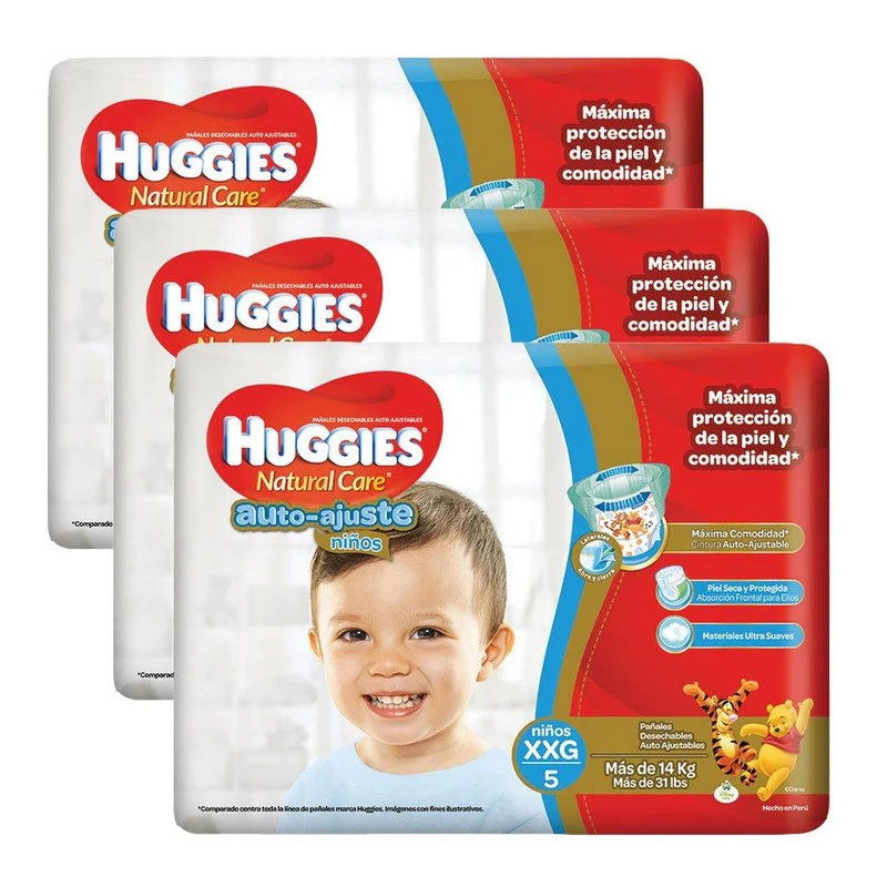 etapa 5 78 panales huggies natural care auto ajuste ninos