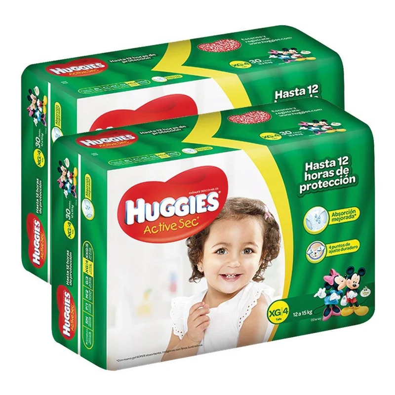 etapa 4 80 panales huggies active sec unisex