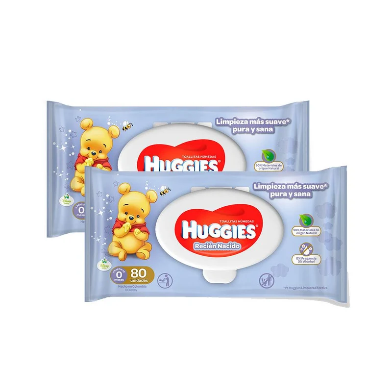toallitas humedas 160 huggies recien nacido unisex