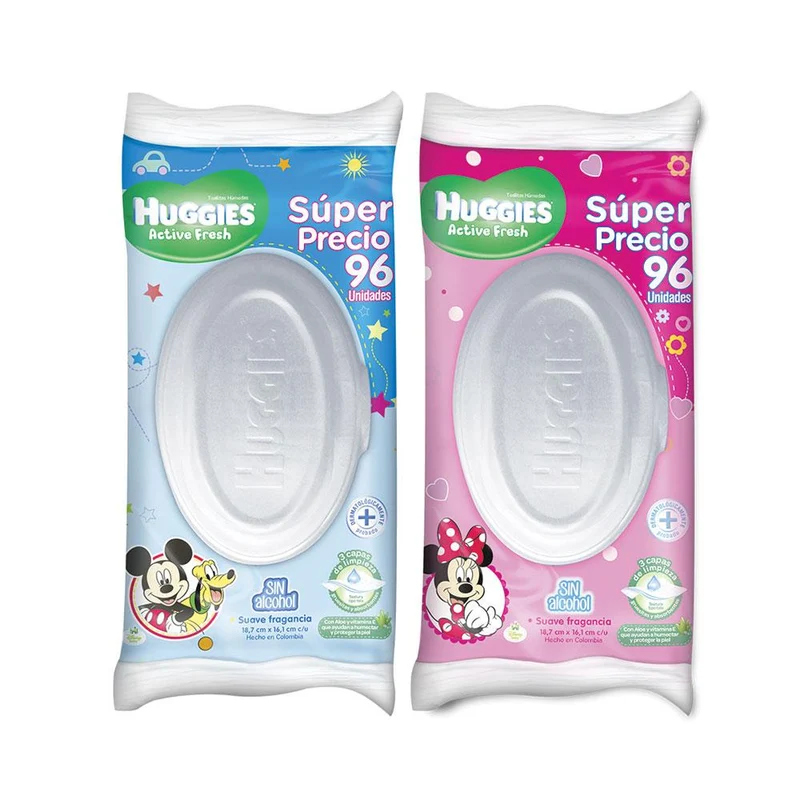 toallitas humedas 96 huggies active fresh unisex