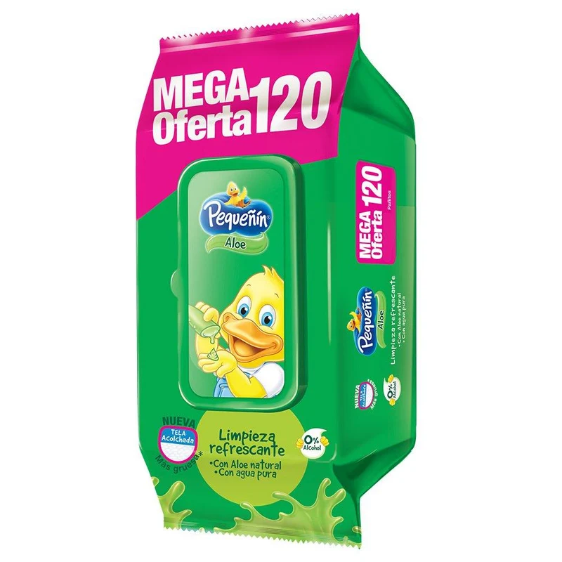 toallitas humedas aloe x120 pequenin