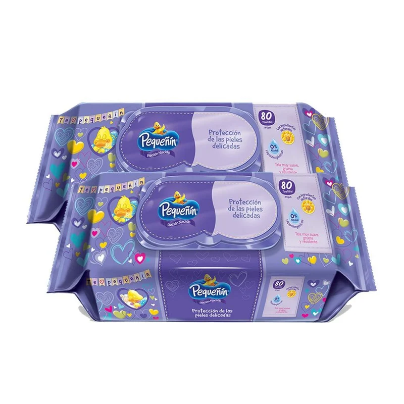 combo pequenin toallitas humedas recien nacido con tapa x160