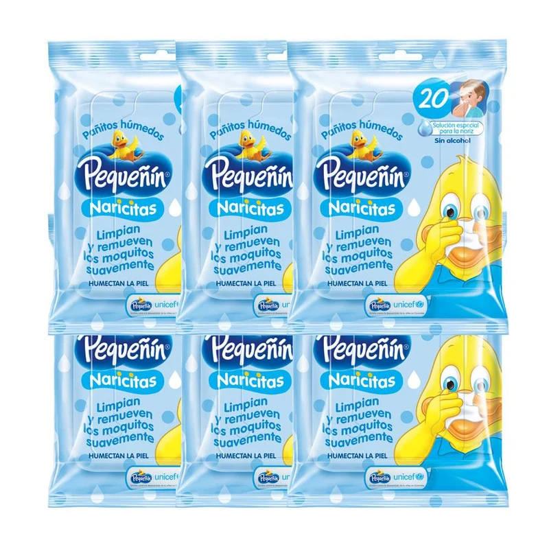 combo pequenin toallitas humedas naricitas x120