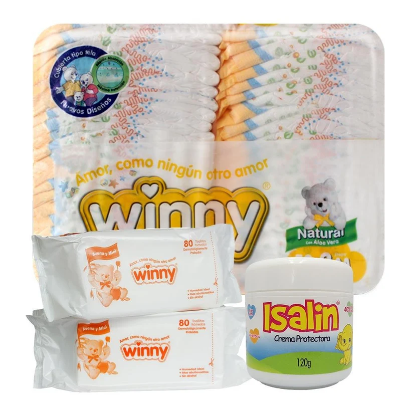 combo winny ultratrim sec etapa 2 packx150 toallitas humedas avena crema protectora x100 grs isalin