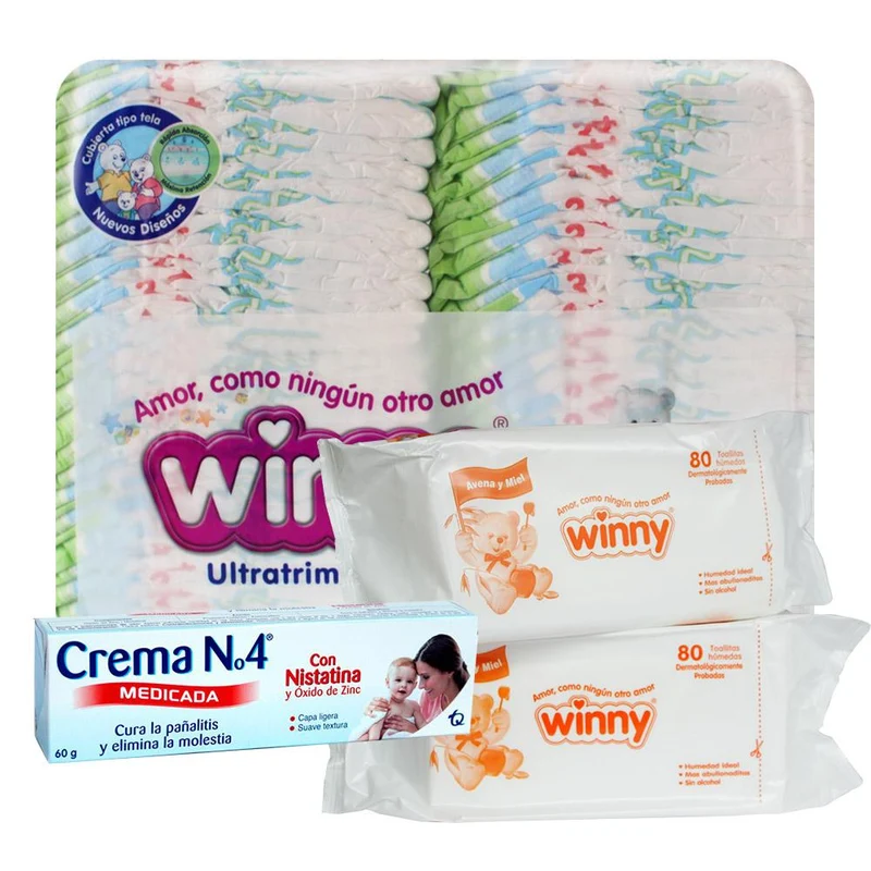 combo winny ultratrim sec etapa 4 packx150 toallitas humedas avena x160 crema nº4 medicada