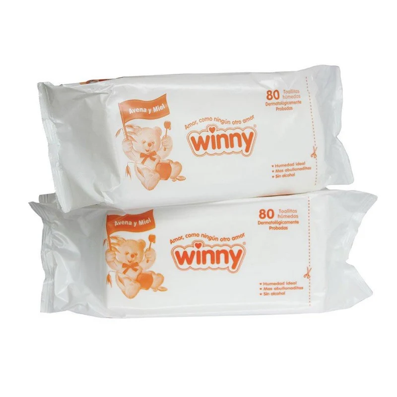 combo winny toallitas humedas avena y miel x160