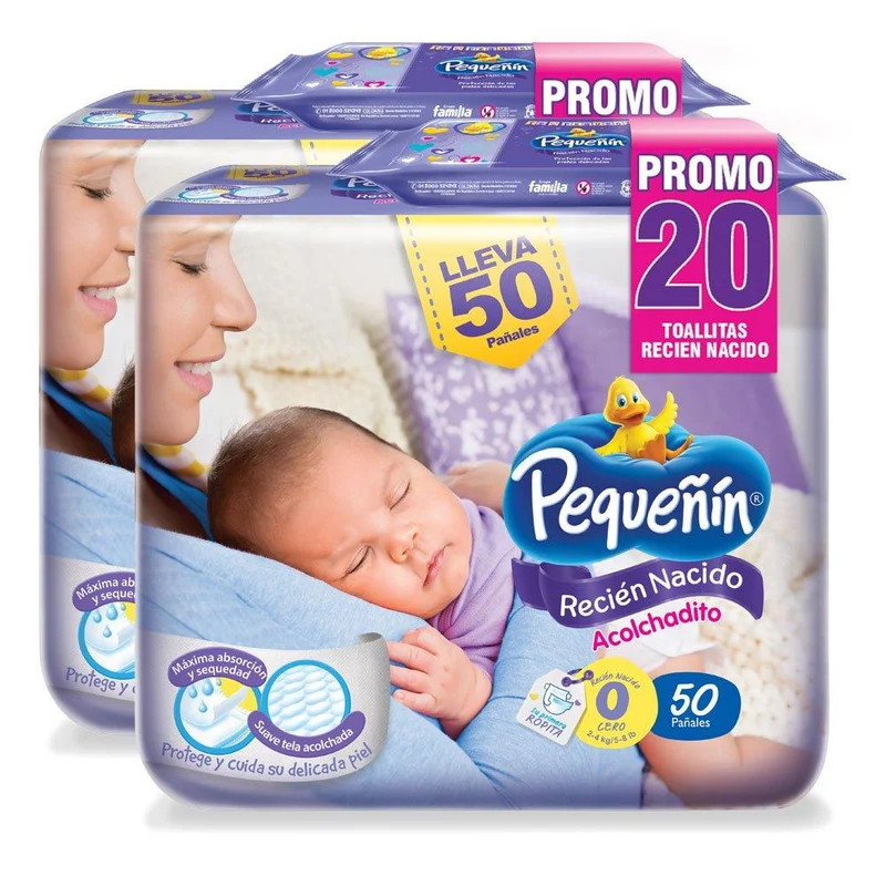 combo pequenin recien nacido acolchadito pack 100 40 toallitas humedas