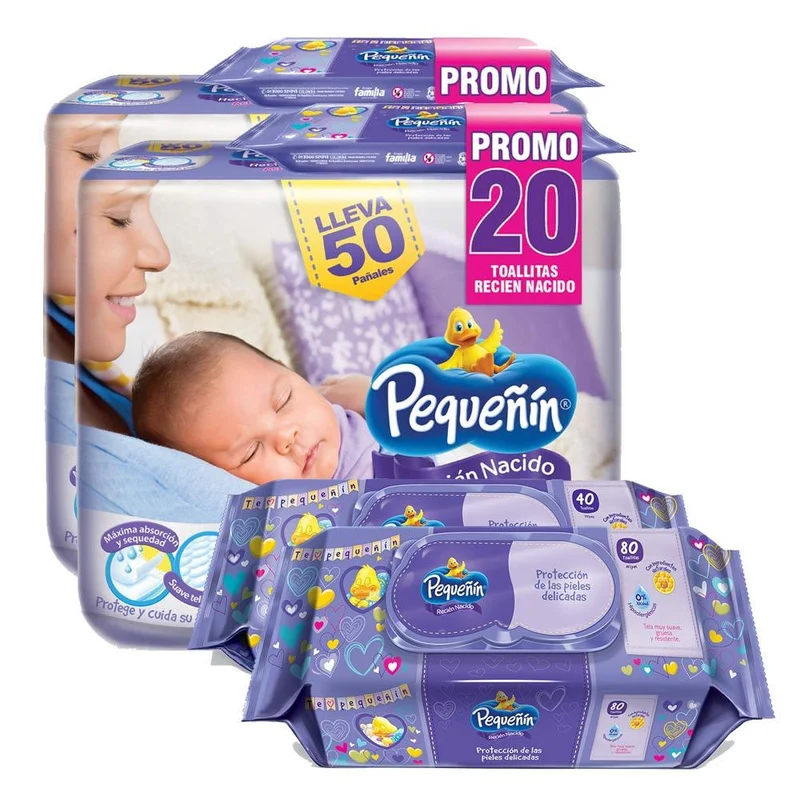 combo pequenin recien nacido acolchadito pack 100 40 toallitas humedas toallitas humedas x120