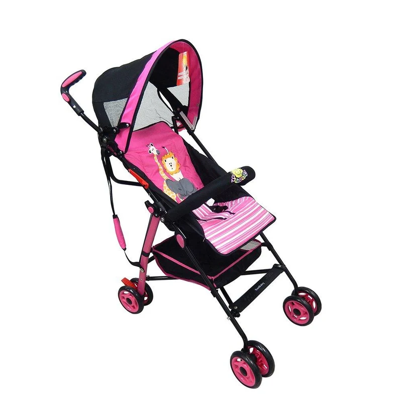 coche jumbo rosado con negro
