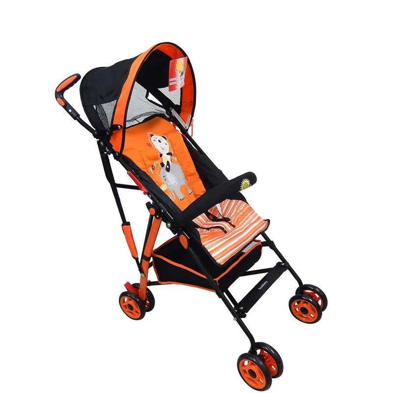 coche jumbo naranja con negro
