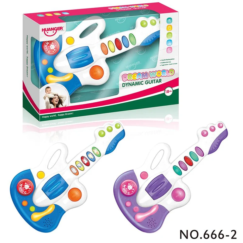 guitarra musical morado huanger