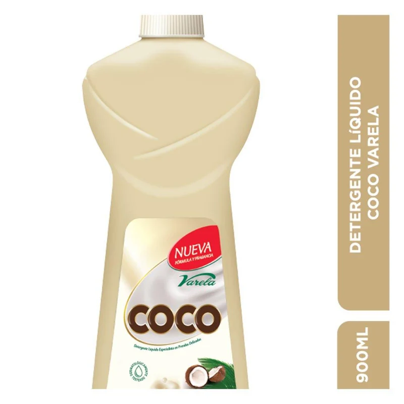 detergente liquido coco varela botella x 900ml