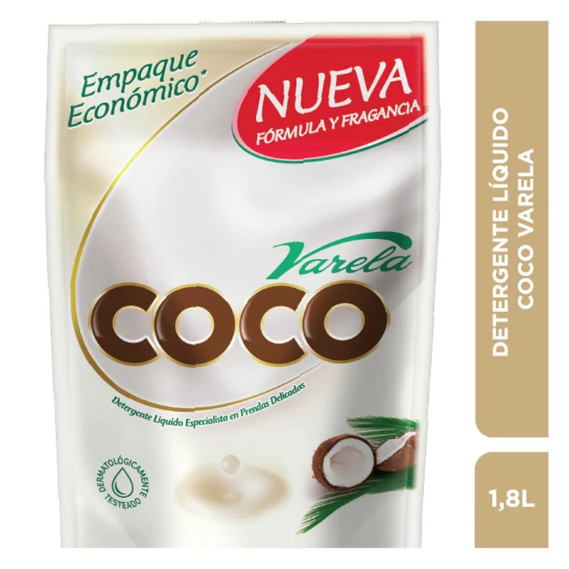 detergente liquido coco varela doypack x1.8l