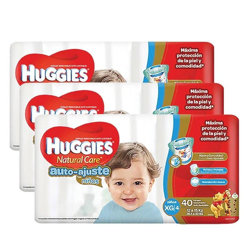 combos huggies natural care auto ajuste ninos etapa 4 pack 120