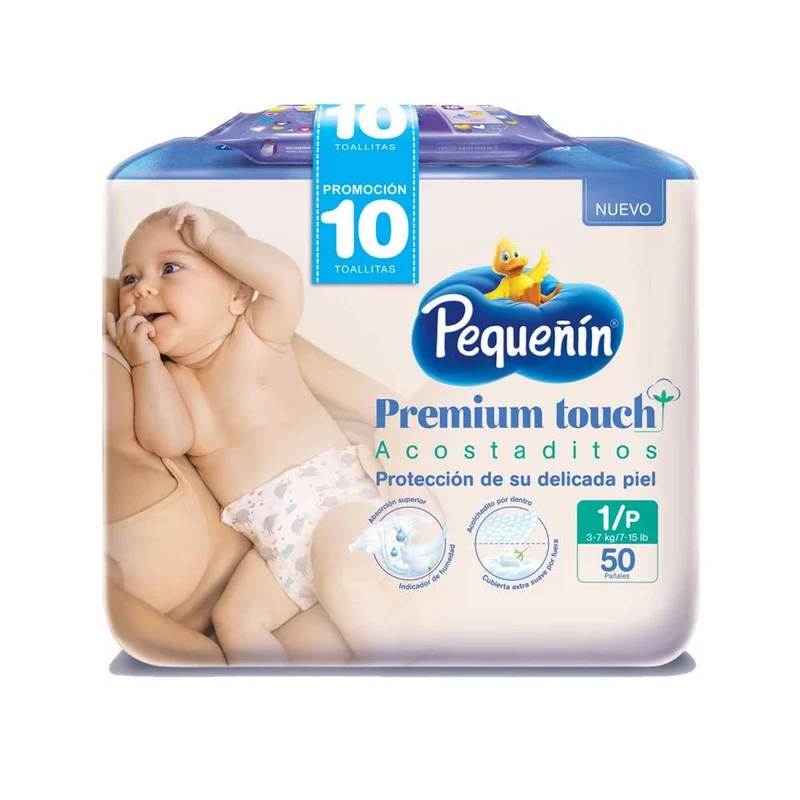 etapa 1 50 panales pequenin premium touch gratis 10 toallitas recien nacido
