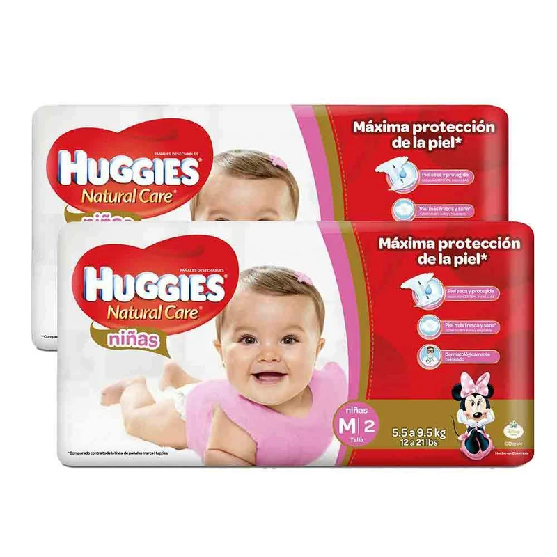 etapa 2 92 panales huggies natural care ninas
