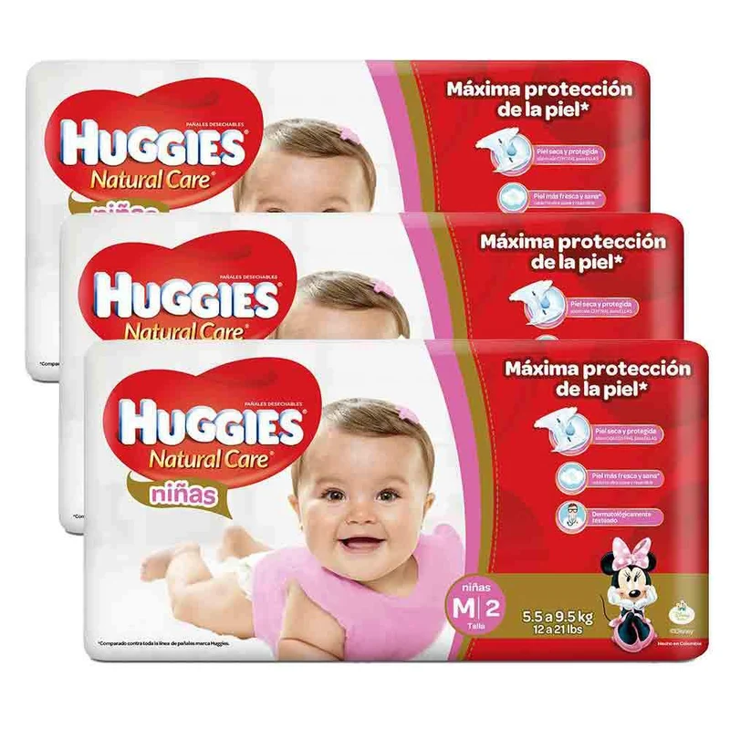 etapa 2 138 panales huggies natural care ninas
