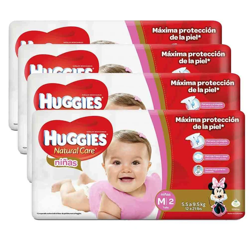 etapa 2 184 panales huggies natural care ninas