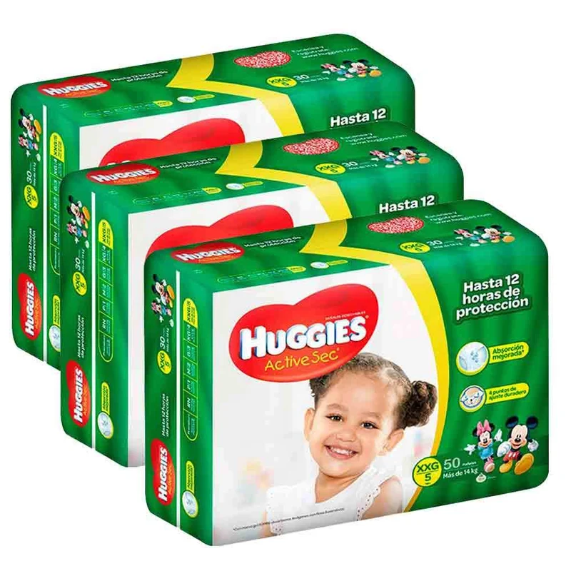 etapa 5 150 panales huggies active sec