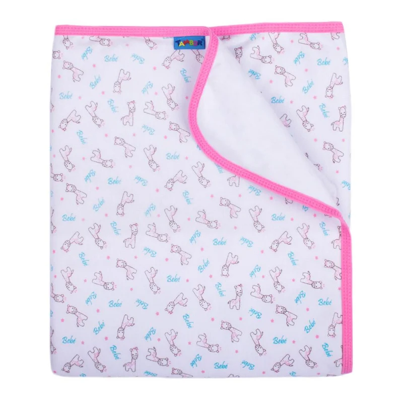 baberos para babas estampada doble faz rosada