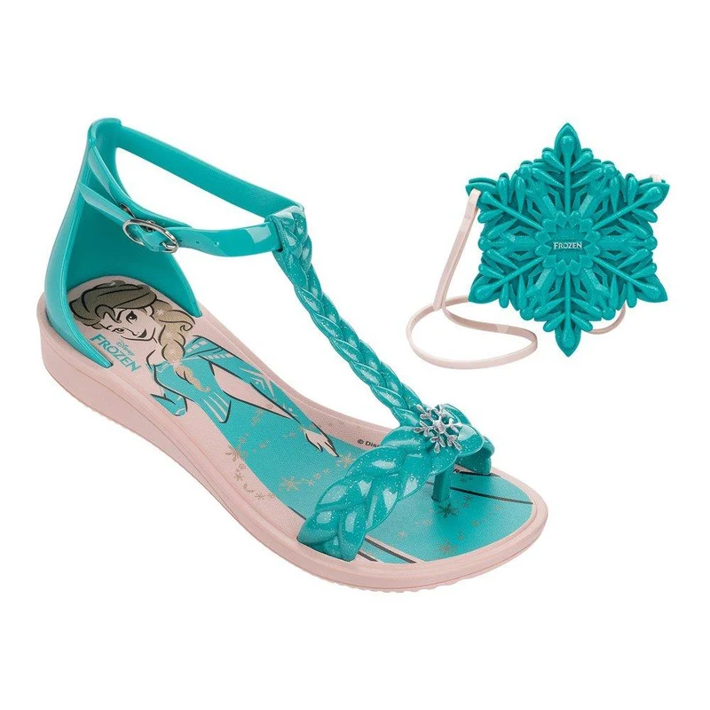 sandalia frozen glossy bolso turquesa t 31