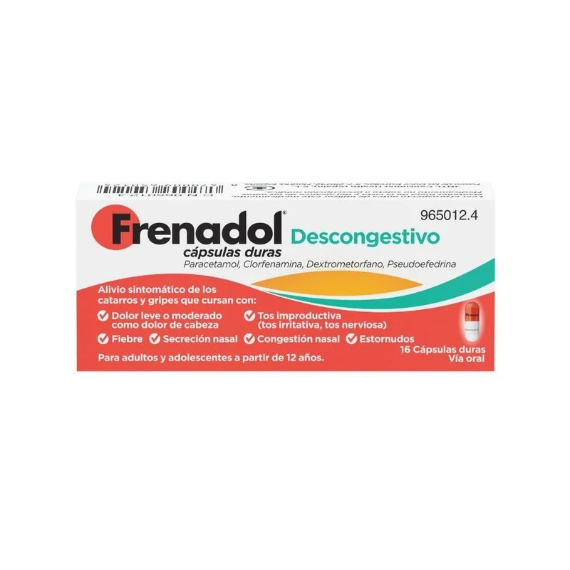 FRENADOL Descongestivo 16 Cápsulas