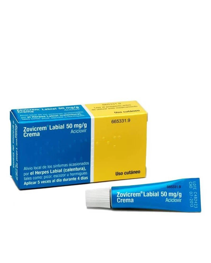 ZOVICREM Labial Crema 50MG/G Tubo 2G