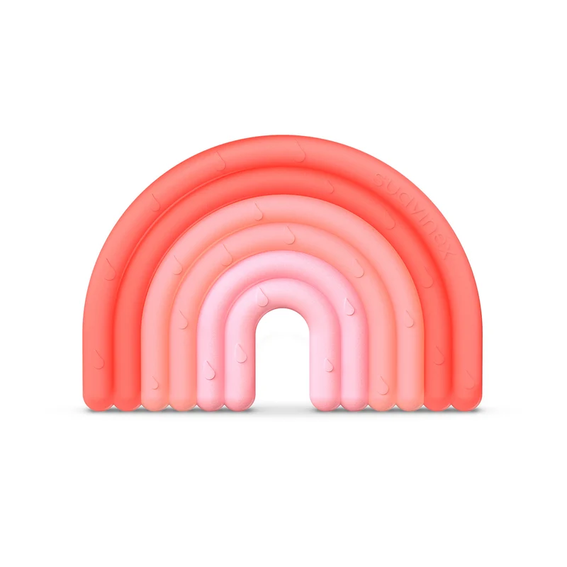 Mordedor Arcoiris de Silicona Etapa 1 +0 meses Rosa