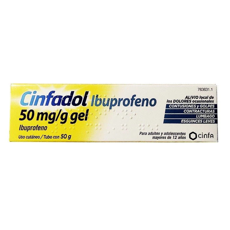 CINFADOL Ibuprofeno 50mg/g Gel Tópico Uso Cutáneo 50gr